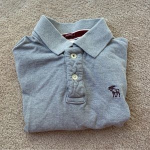 Abercrombie men’s gray polo shirt 100% cotton